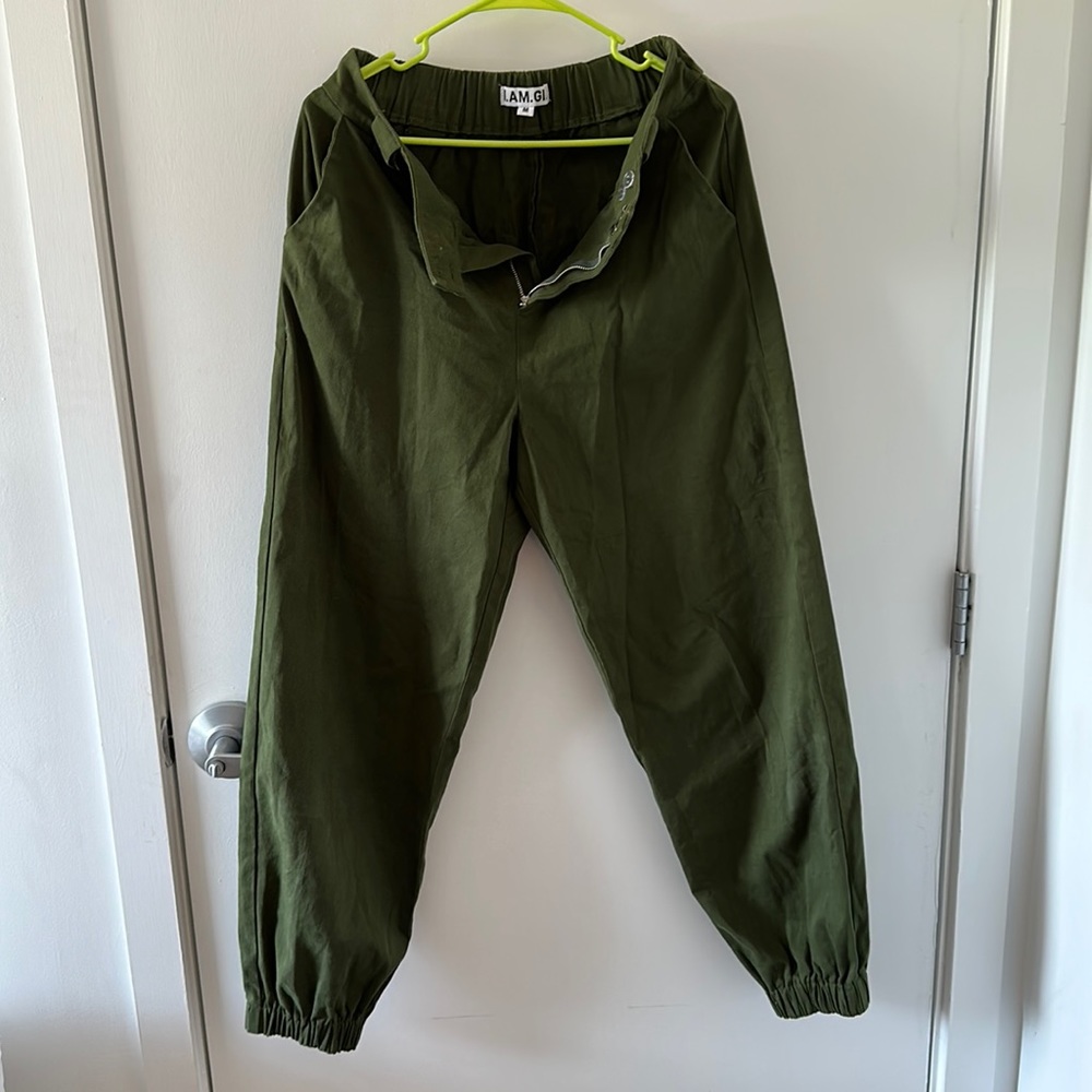 I AM GIA green cargo pants